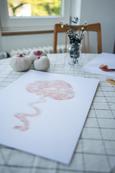 PLAZENTA, PLAZENTAKUNST, AMNIONMOND, PLAZENTAABDRUCK, AQUARELL, AQUARELLMALEREI, PLAZENTAMALEREI